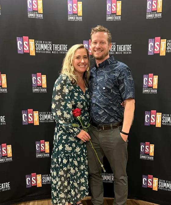 Josh Cypher and his wife at the Coeur d'Alene Summer Theatre