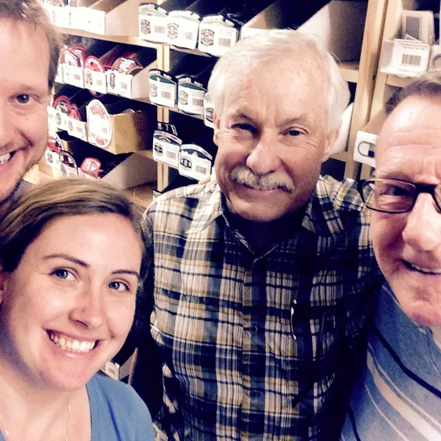 Three generations of the family in the Popular Patch shop